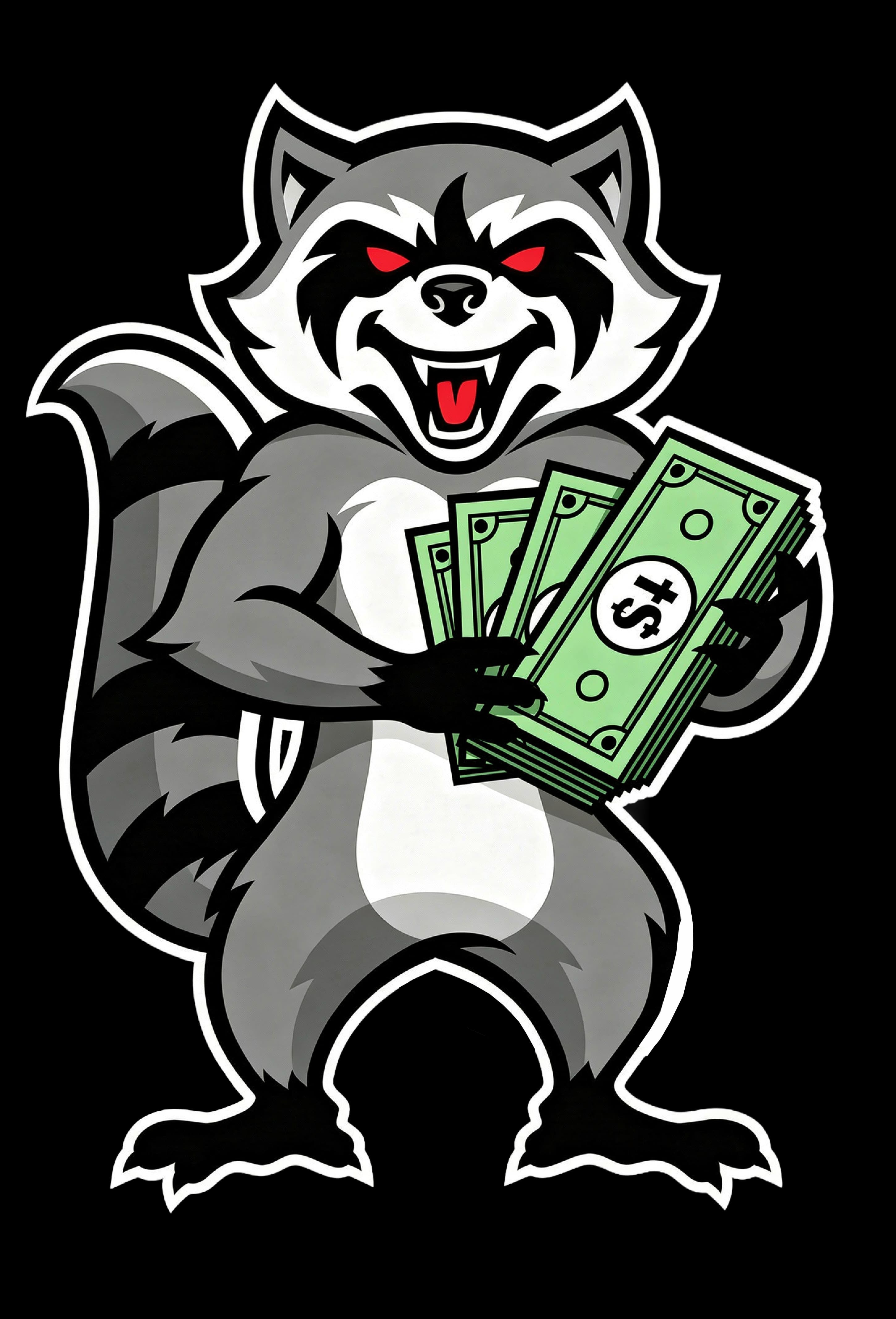 Mascota de Cash For Cars sosteniendo efectivo